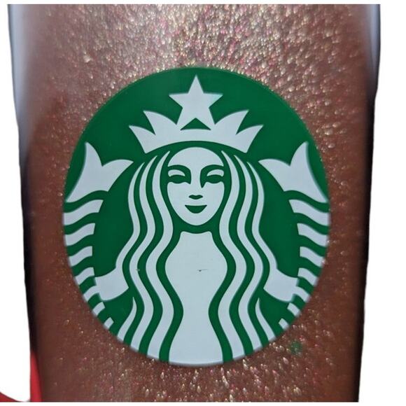 Starbucks 2015 Dot Collection RED Glitter Cold Cup 24 fl - Picture 2 of 5